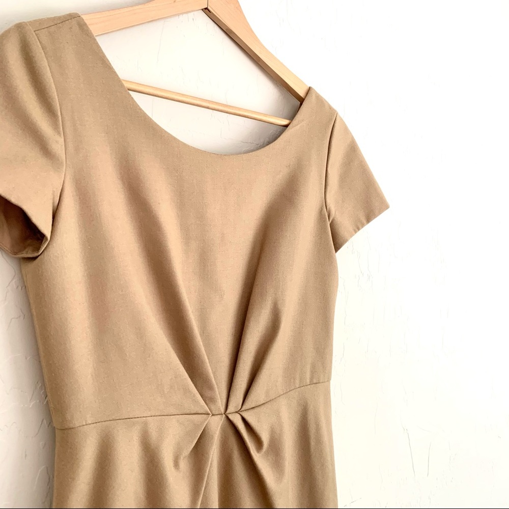 J Crew Dress Stylish Pencil Camel 2